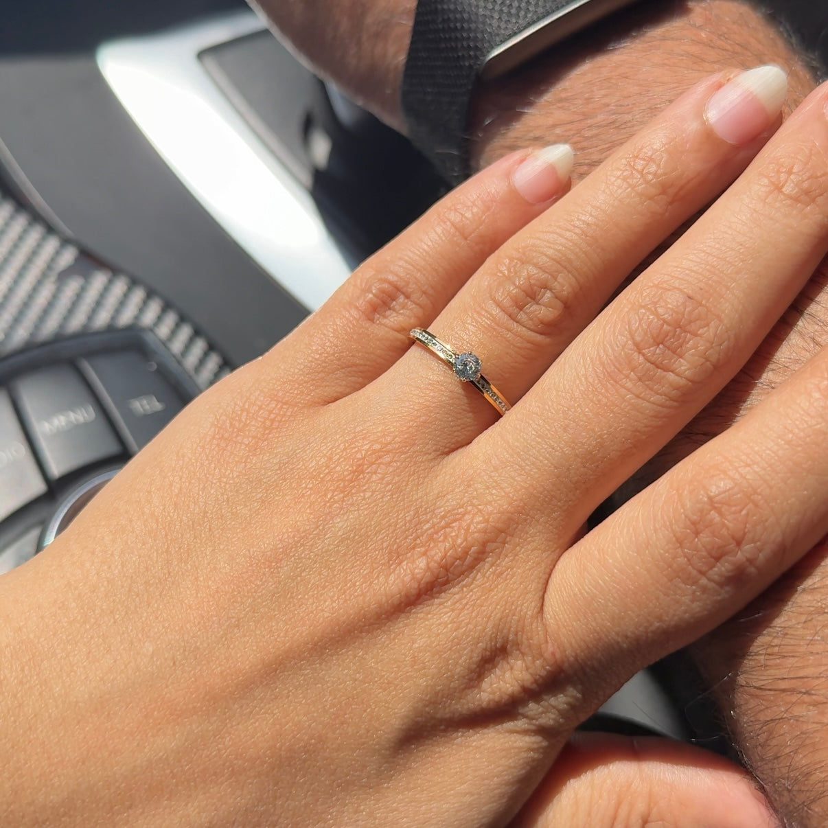 Solitaire Line ring