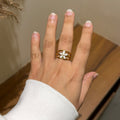 Moonlit Petal Ring