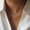 Minimal trio stone necklace