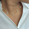 White flora necklace
