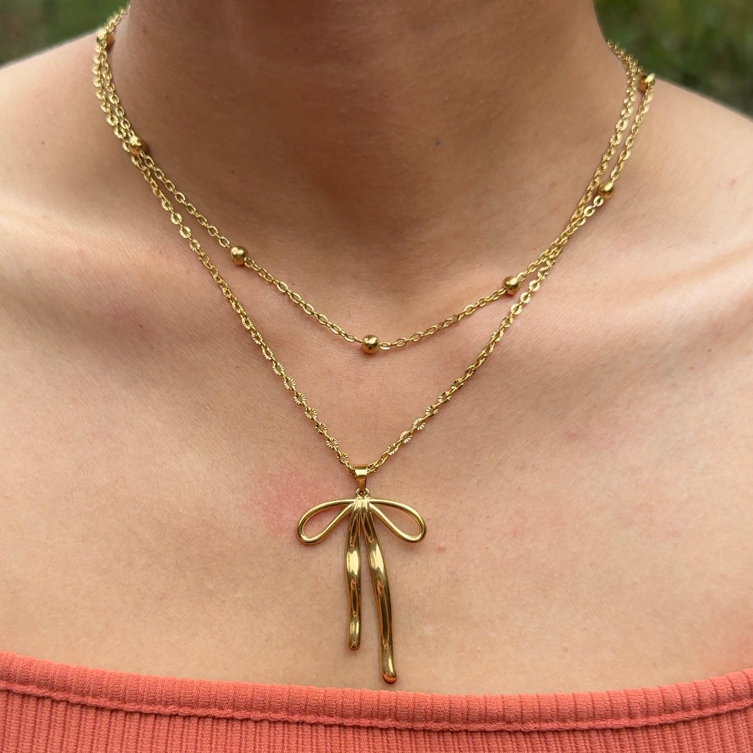 Bow Layered Necklace