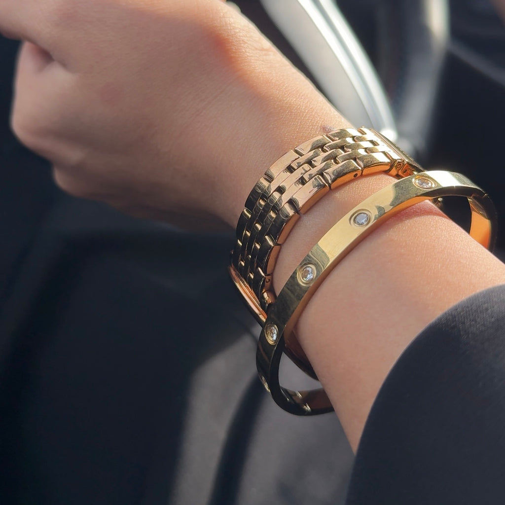 Solitaire Link Bangle