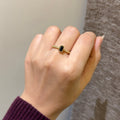 Black dewdrop ring