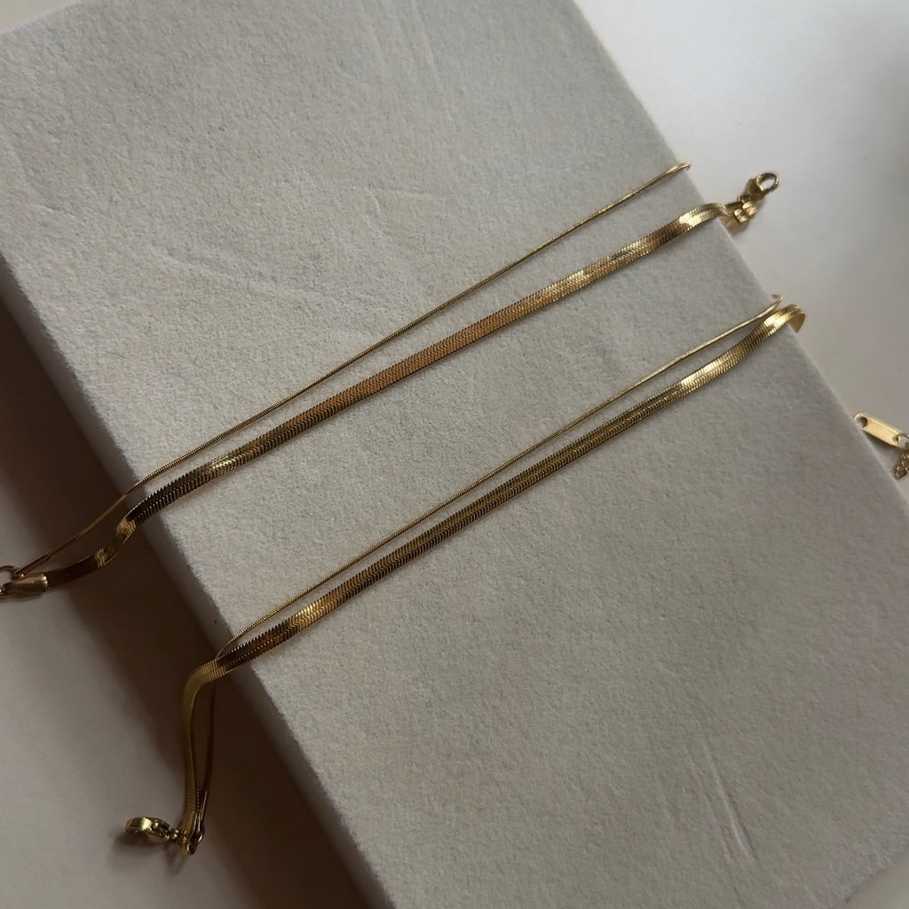 Snake chain layer anklet