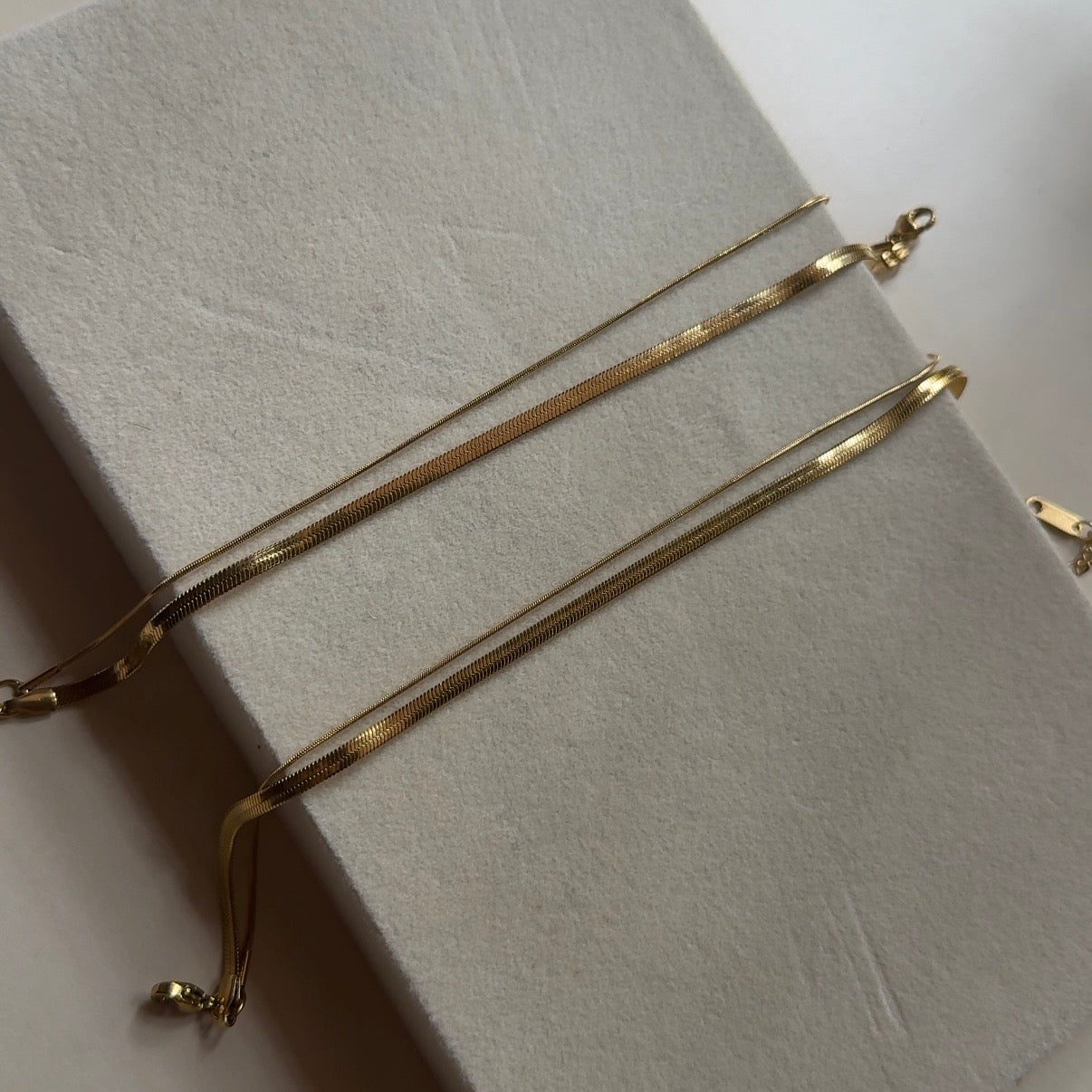 Snake chain layer anklet