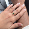 Minimal emerald stone ring