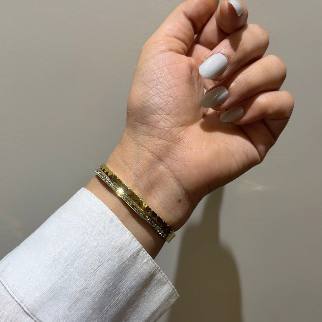 Heart layer bangle (baby size)