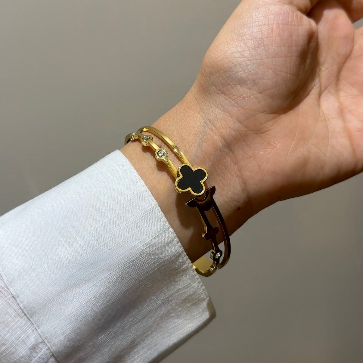 Noir Charm Bangle