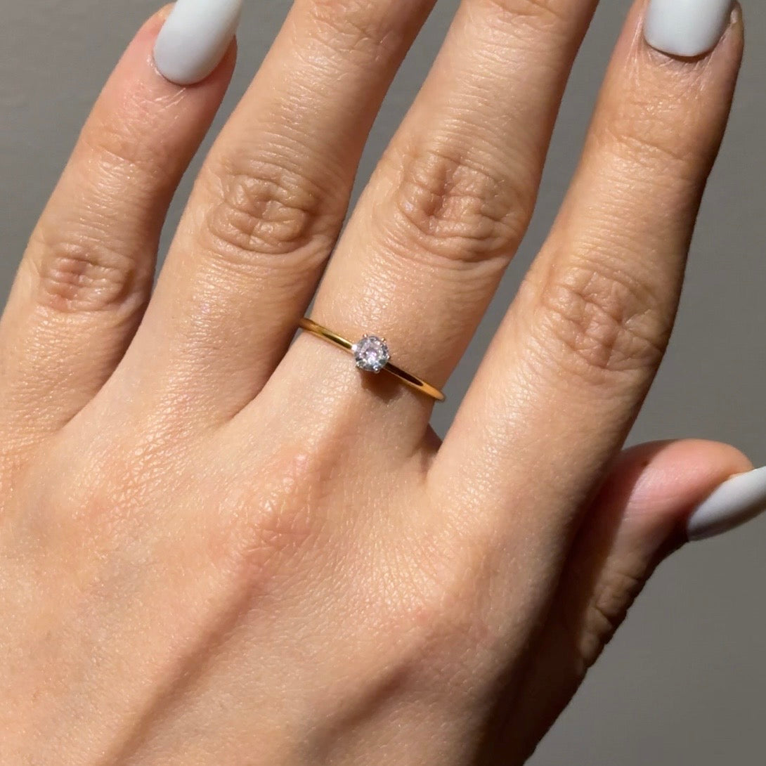 Iris Solitaire Ring