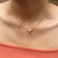 Minimal bow necklace
