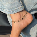 Butterfly charm anklet