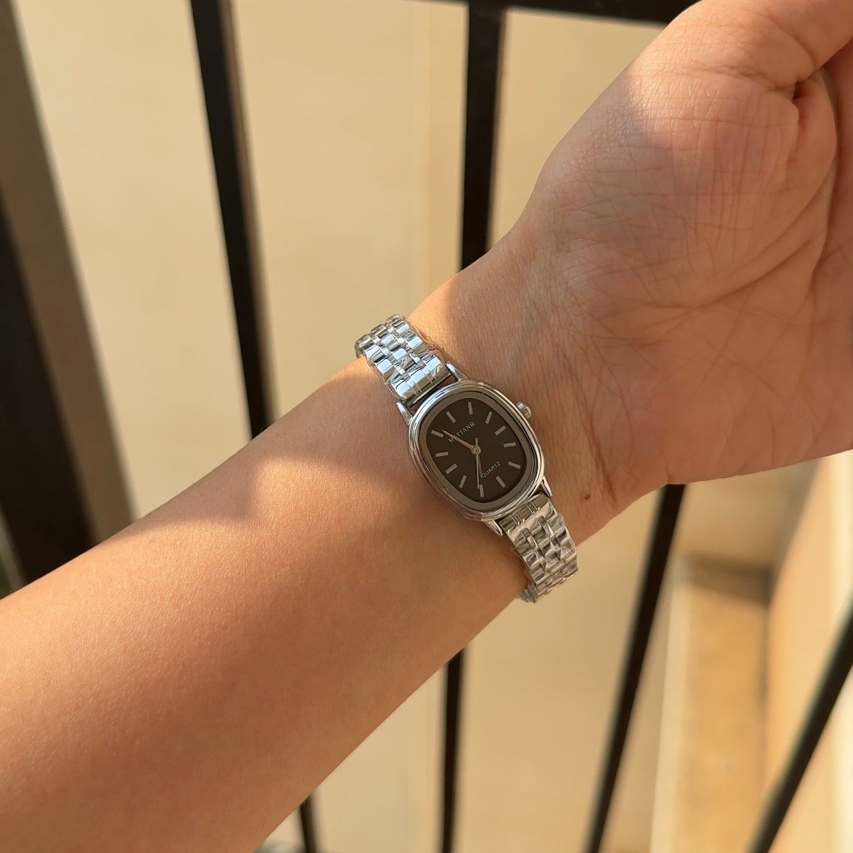 Starlit Silver watch (black)