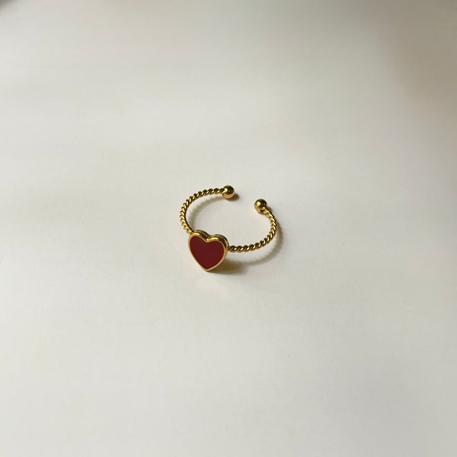 Red heart ring