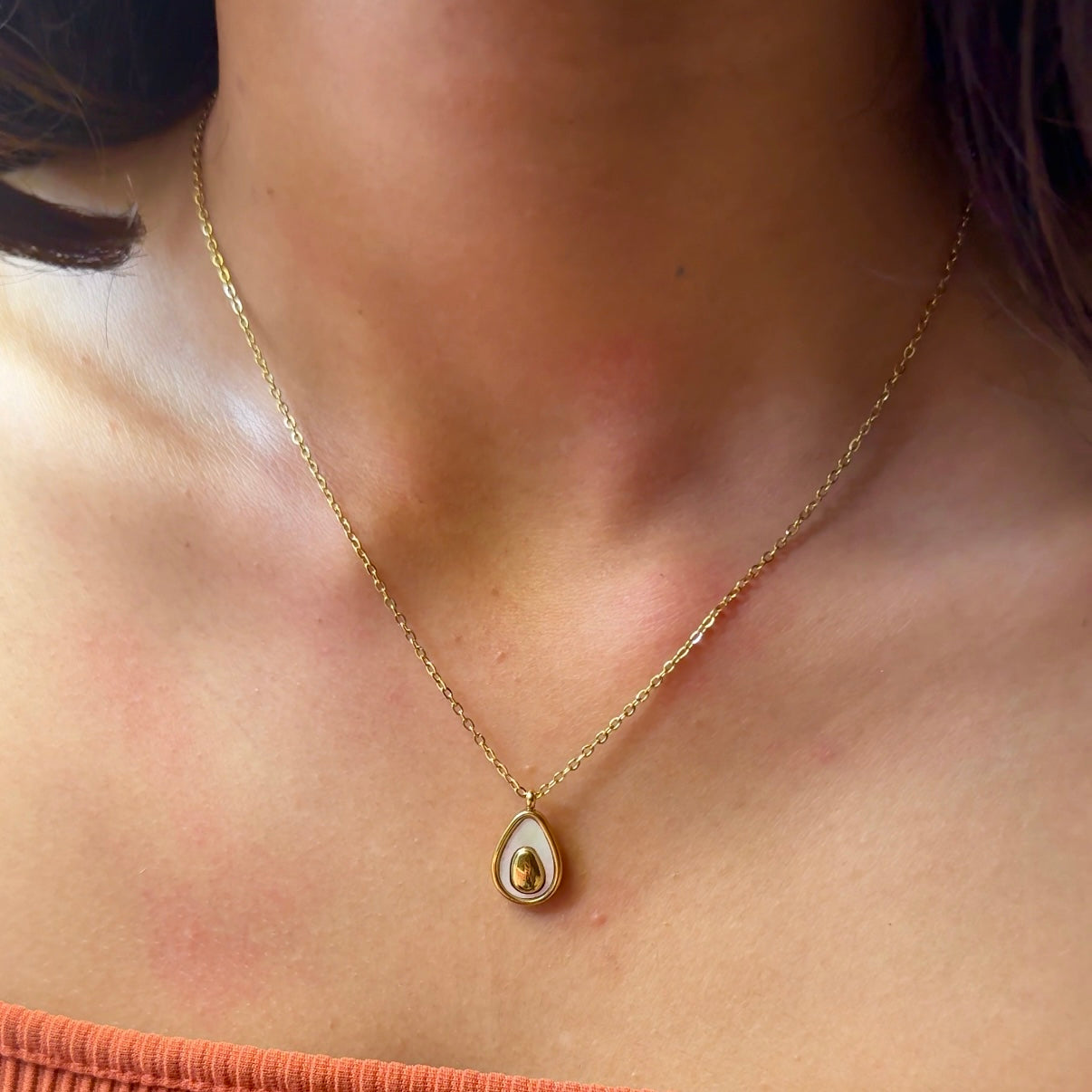 Dainty avocado necklace
