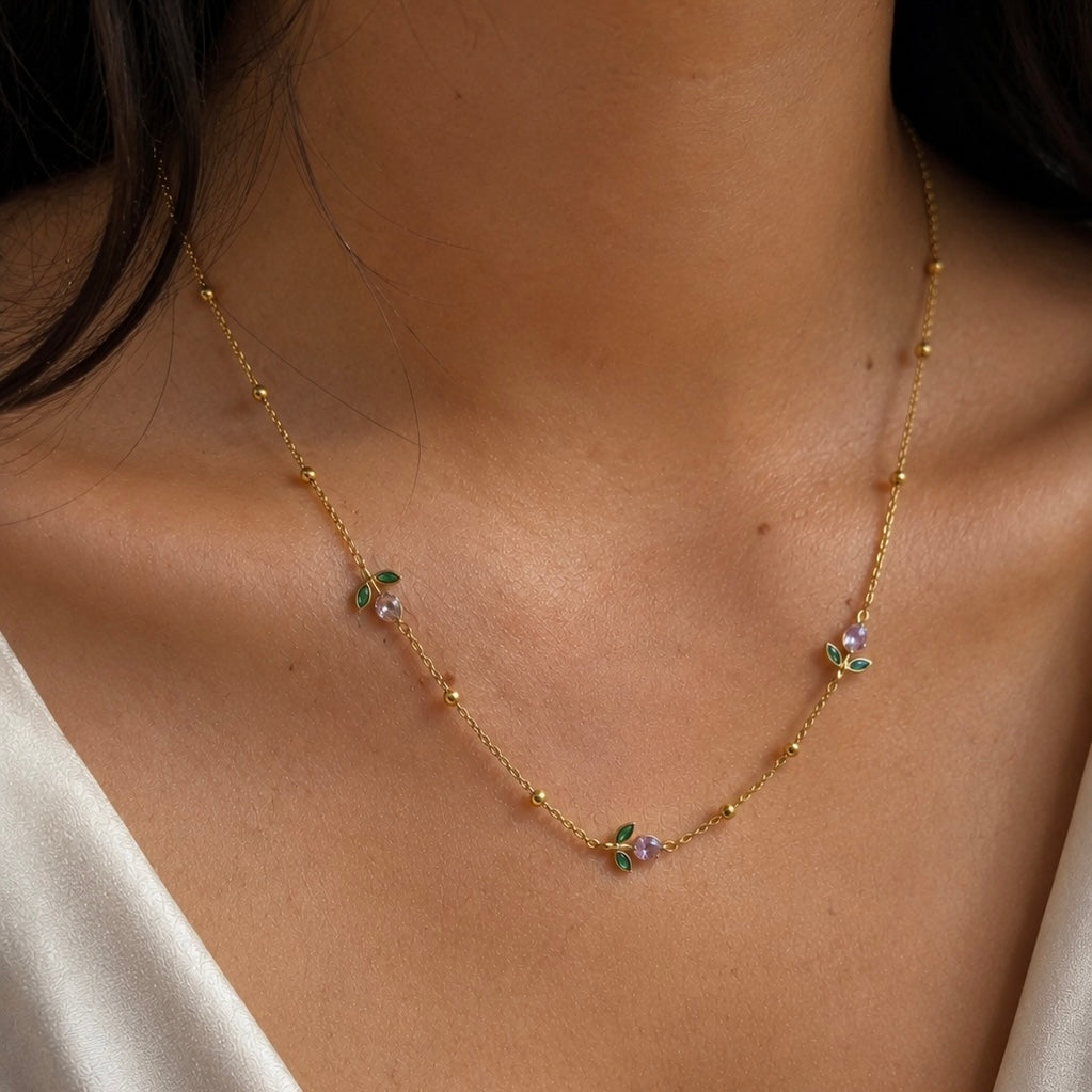 Tulip blossom necklace(pink)