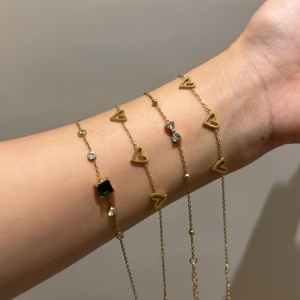 Trio heart bracelet