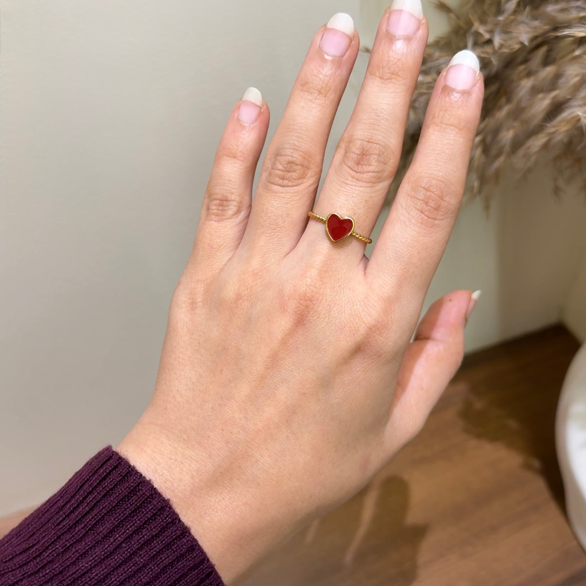 Red heart ring
