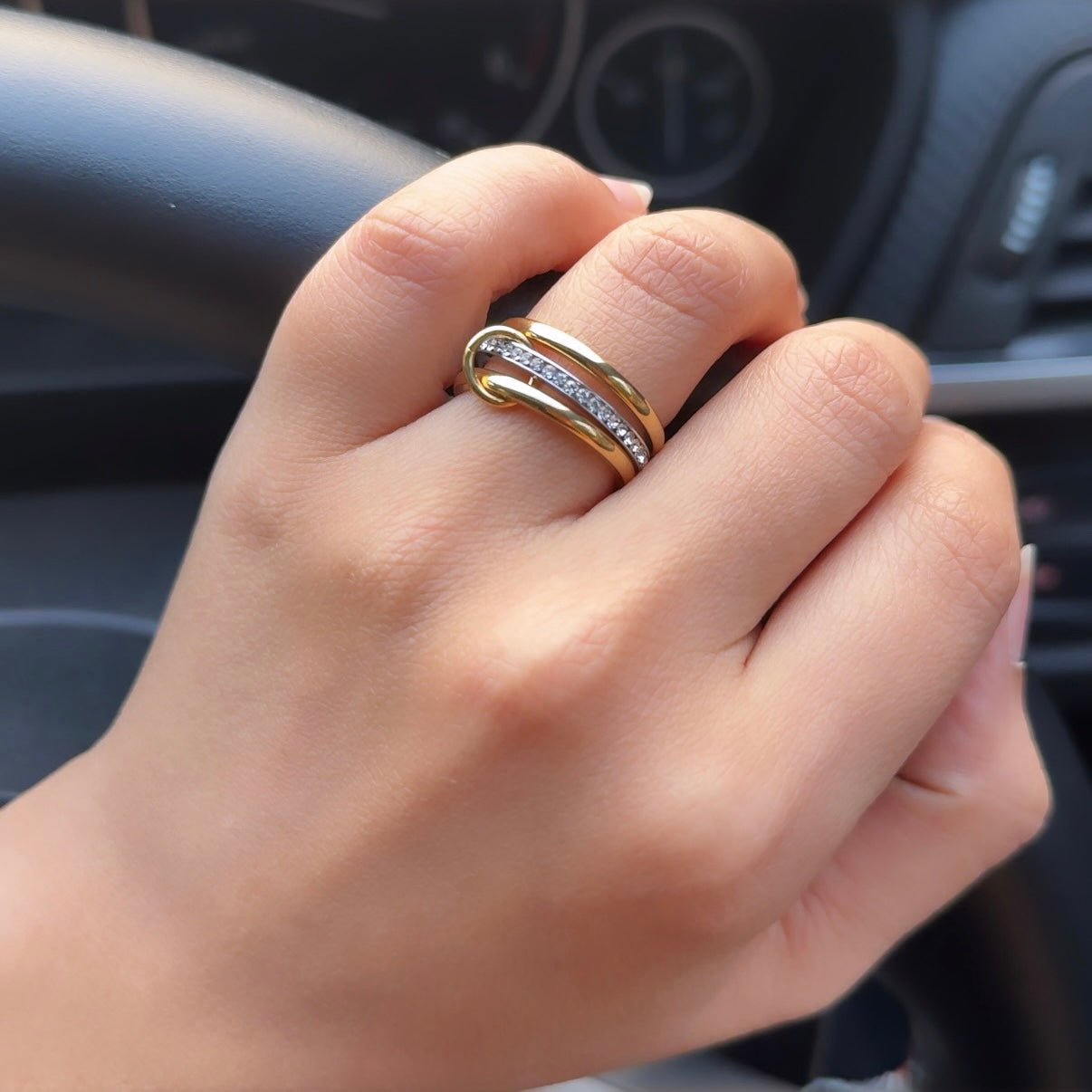 Starlit Curve Ring