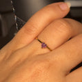 Minimal purple heart ring