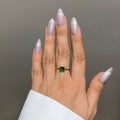 Green stone ring