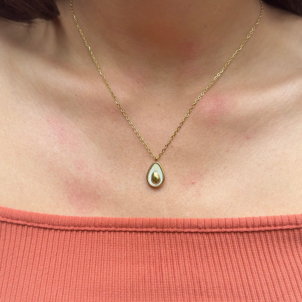 Dainty avocado necklace