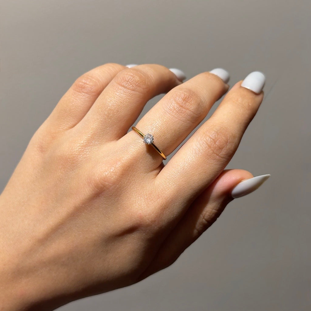 Iris Solitaire Ring
