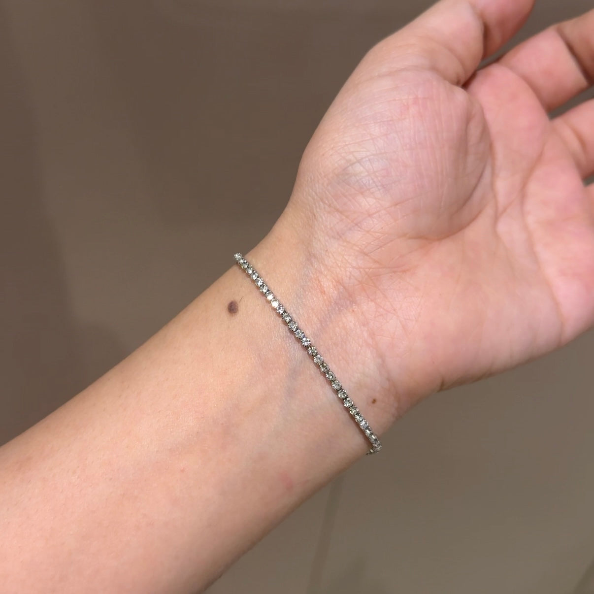 Silver tennis bracelet