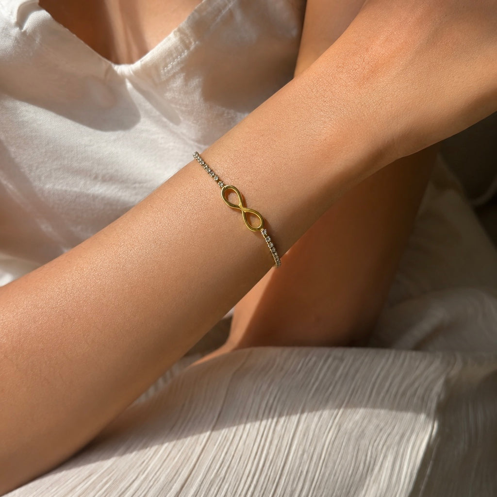 Infinity tennis bracelet