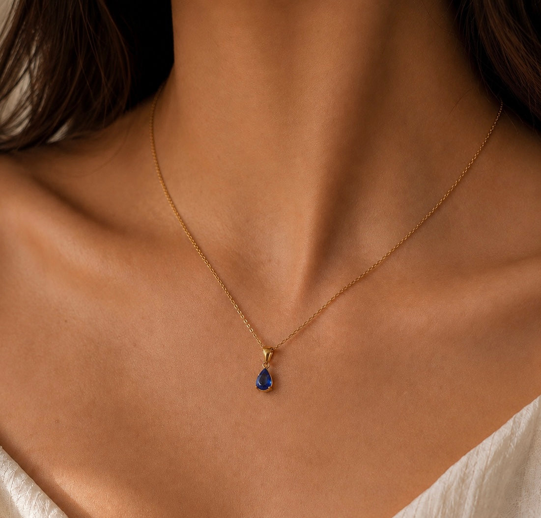 Sapphire Dew necklace