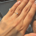 White minimal hearts ring