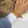 Golden clover bracelet