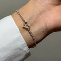 Hearted tennis bracelet