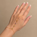 Multi color charm handchain