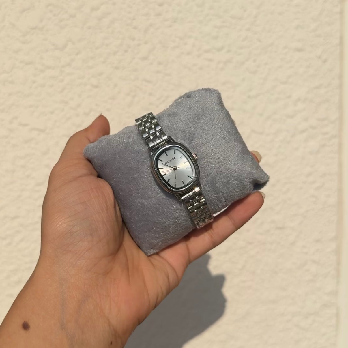 Starlit silver watch (white)